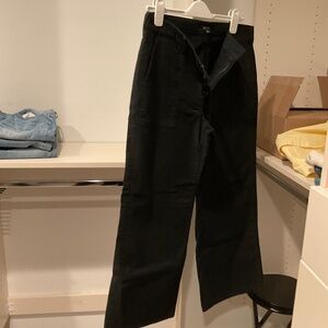 JCREW Camp Pocket Wide Leg Black Jean